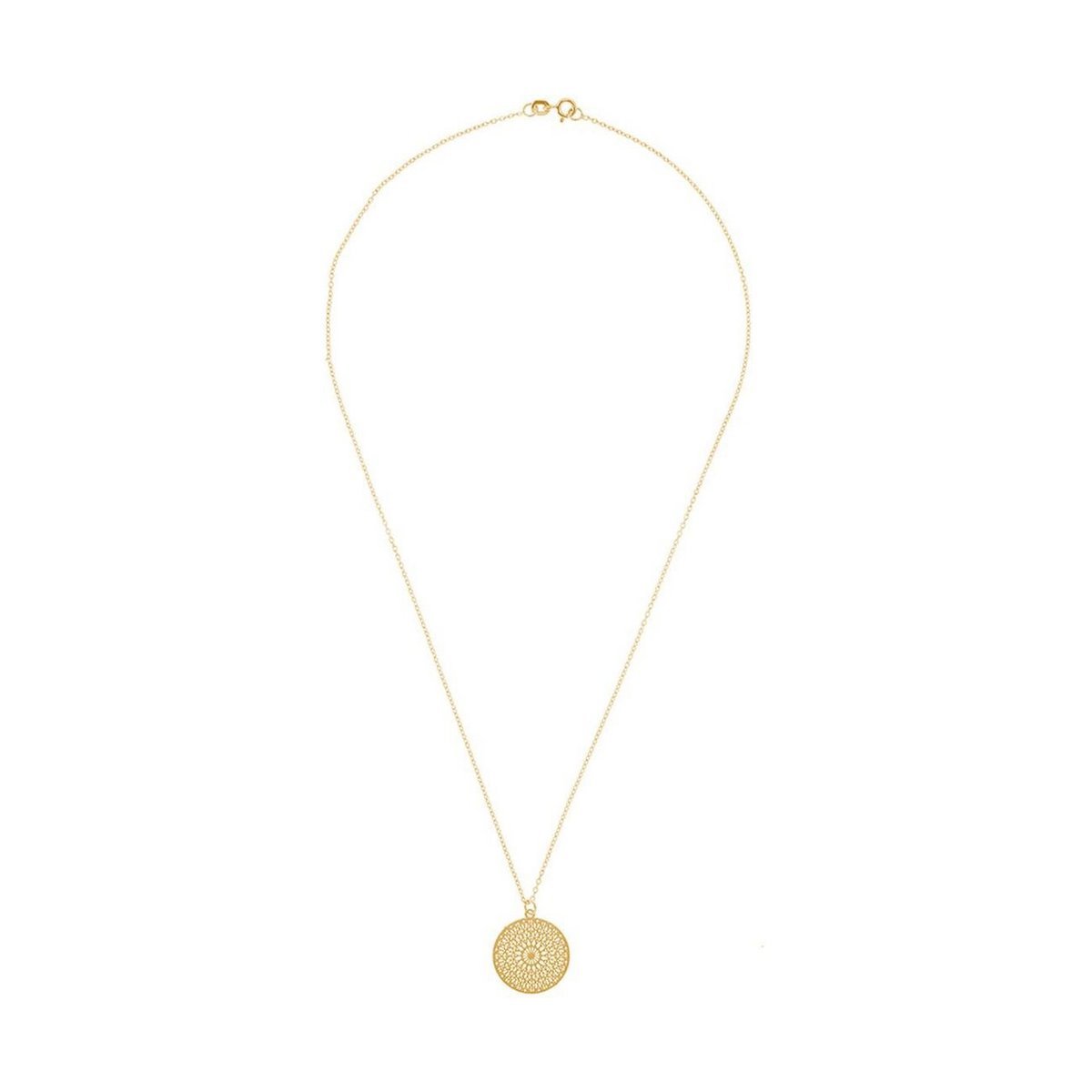 Vergulde ketting met mandala hanger