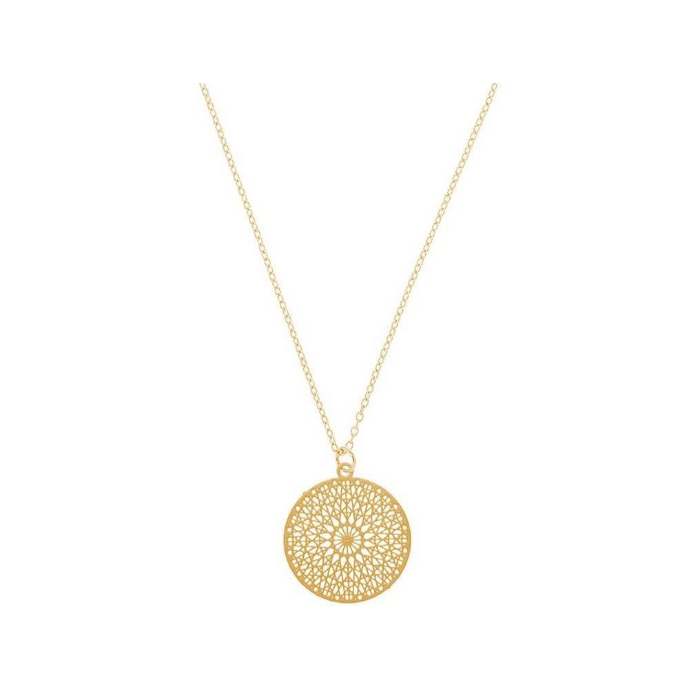 vergulde ketting met mandala hanger