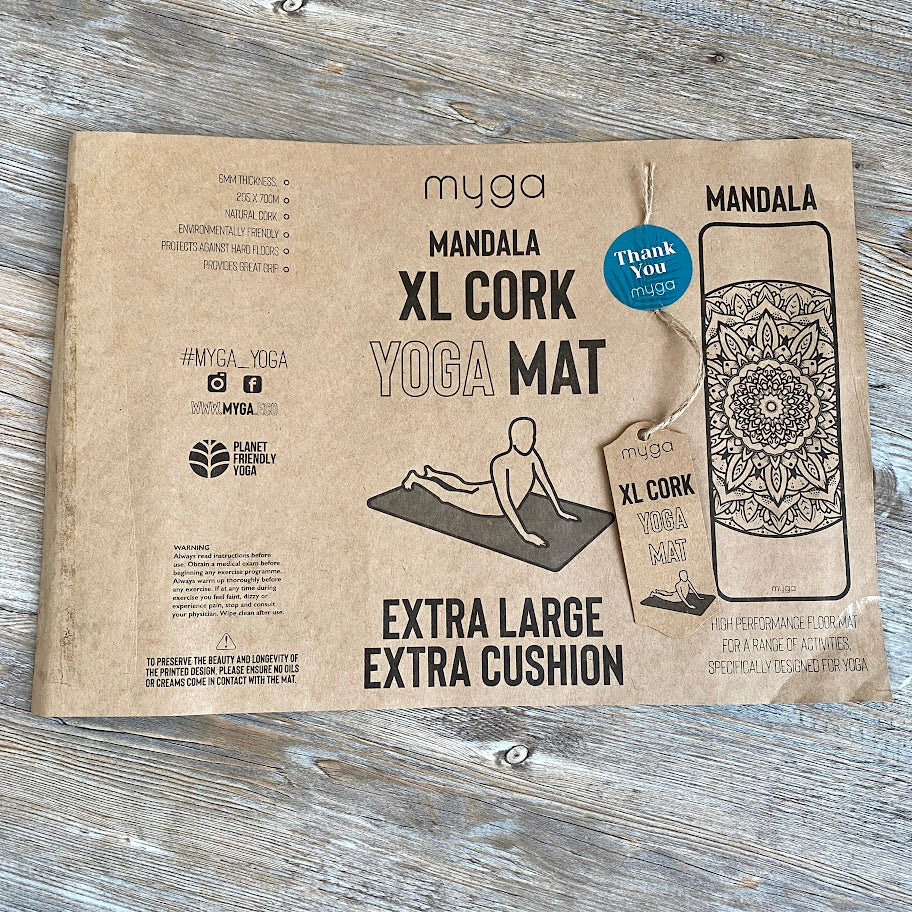 yogamat XL kurk mandala label