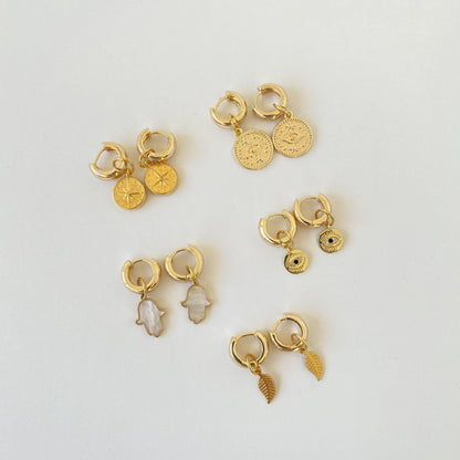 oorbellen creolen goud met bedels