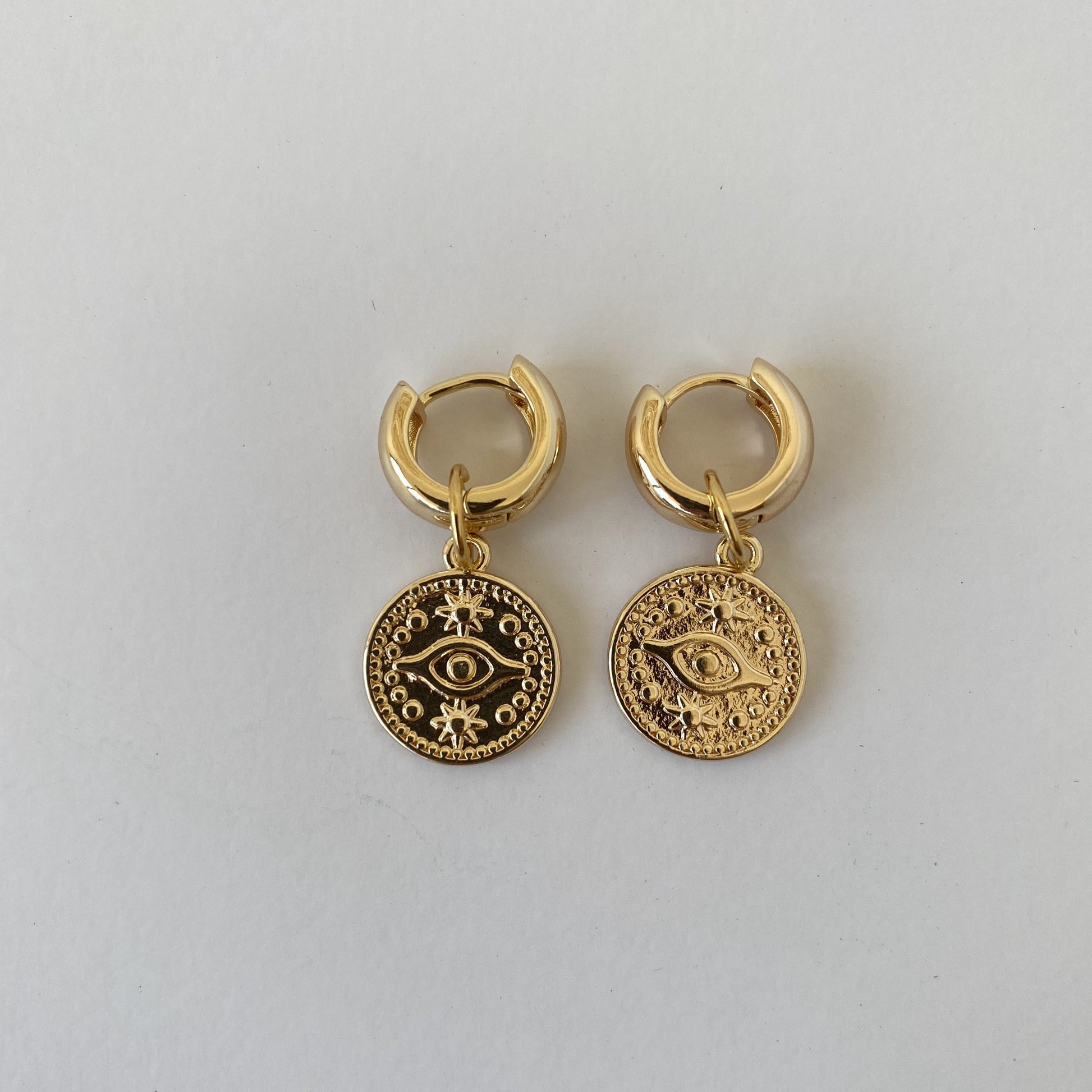 oorbellen creool goud met muntje