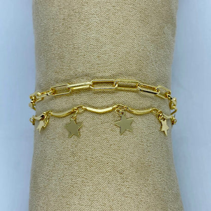 schakelarmband 2x ster/breed